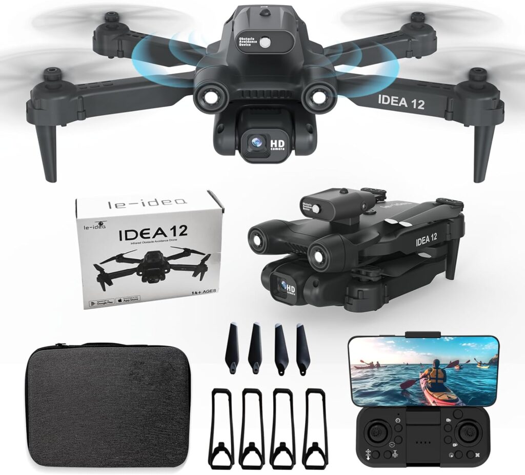 le-idea Dron con Cámara HD Ajustable 1080P